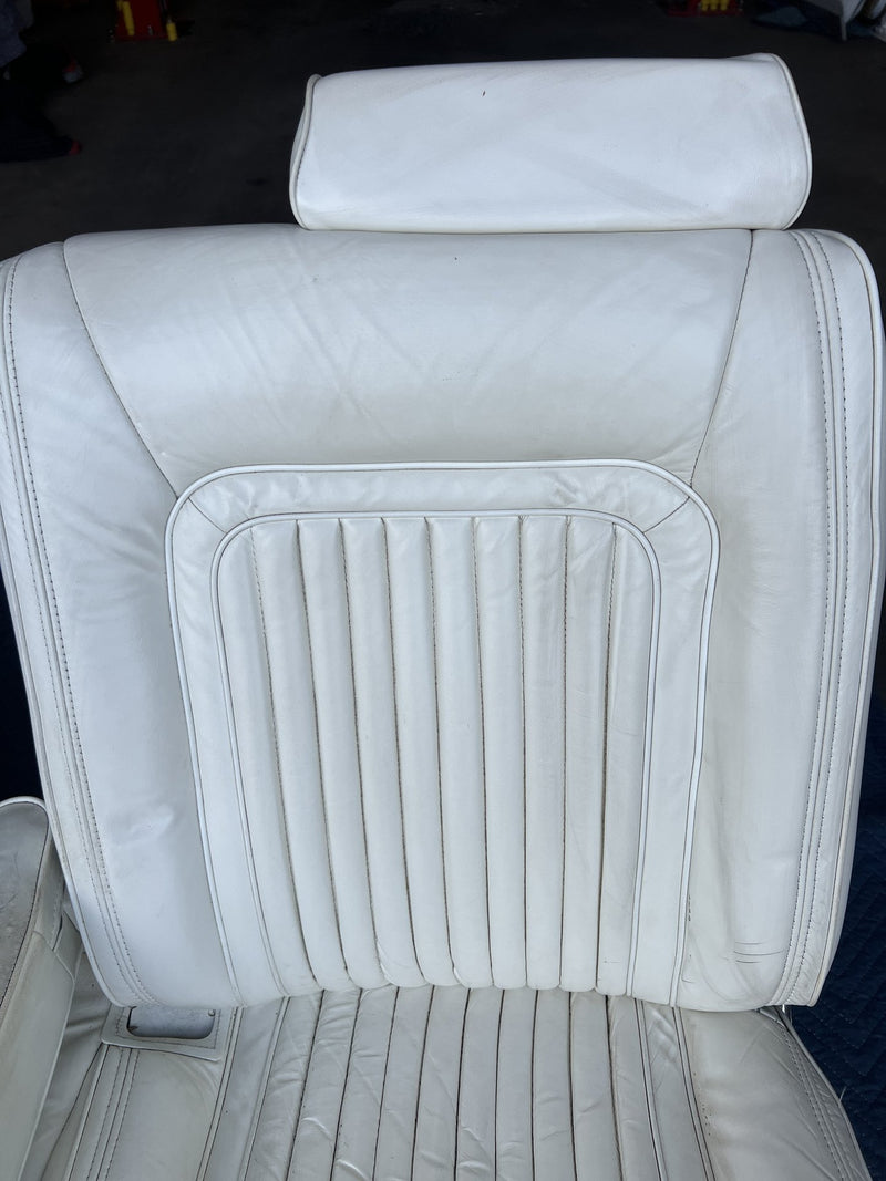 1980-1985 Cadillac Seville Front Left & Right Bucket Seat White OEM #3346M