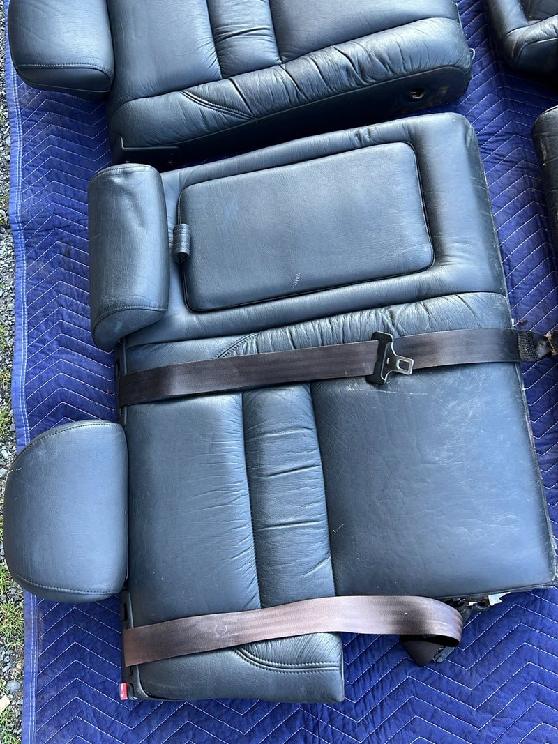 1993-1997 Volvo 850 Split Bench Rear Seat Assembly Gray Leather OEM
