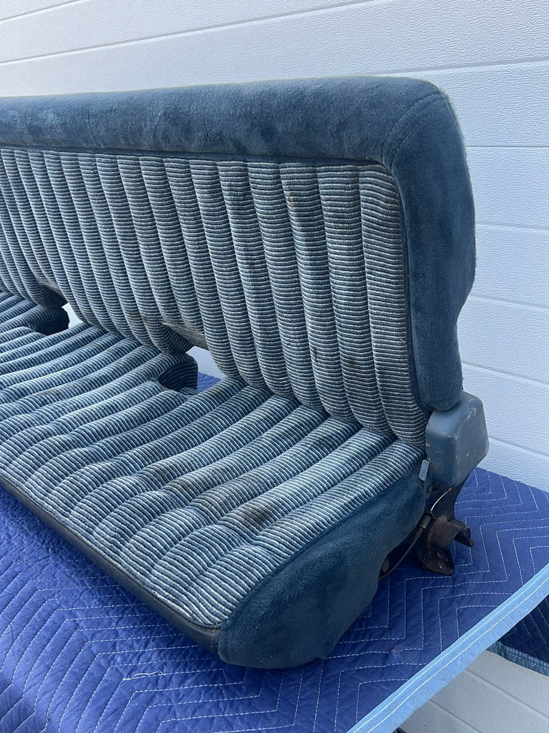 1988-1994 Chevrolet Silverado Ext Cab Rear Bench Seat Two-Tone Blue OEM #5532EM