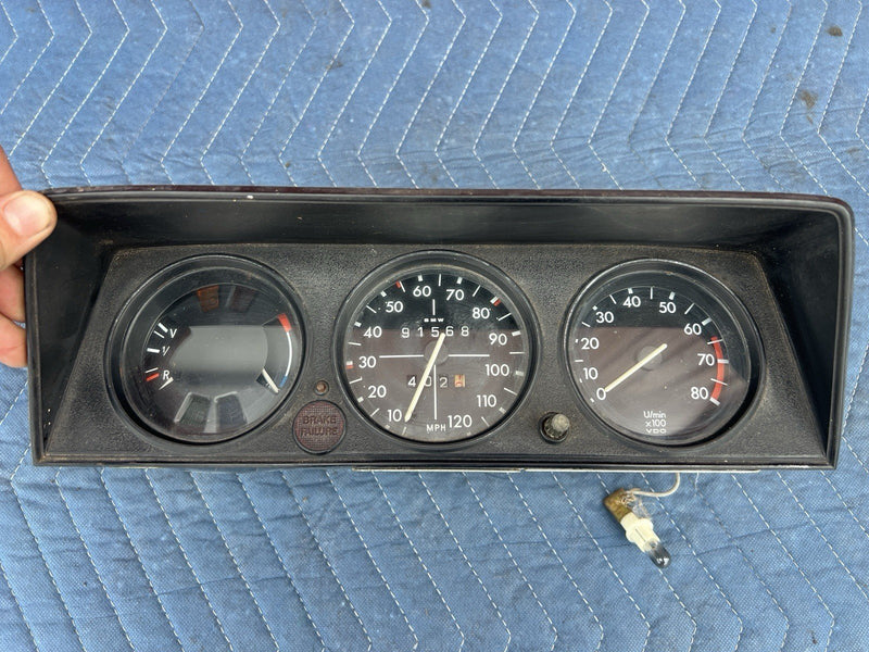1966-1976 BMW 2002 E10 Tii Gauge Instrument Cluster 91k Speedometer OEM #3849M