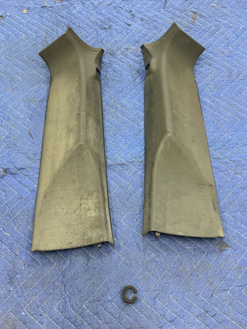 1992-1995 Volvo 940 740 Rear Right & Left D Pillar Trim Pair Gray OEM #3190EM
