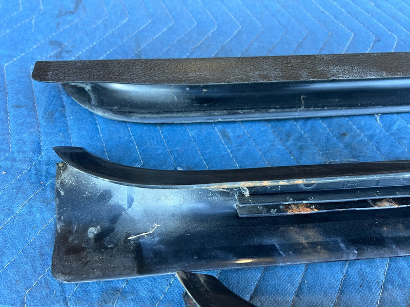 1986-1993 Volvo 240 244 Sedan Door Sill Scuff Trim Entry Black Set OEM #4388EM