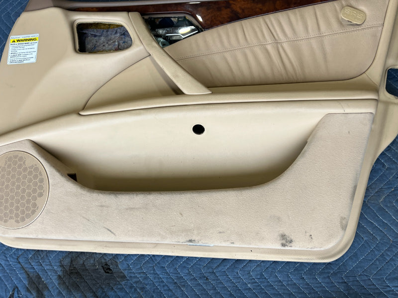 1998-2003 Mercedes W210 E320 Wagon Door Card Trim Panel Tan Set of 4 OEM #4739EM