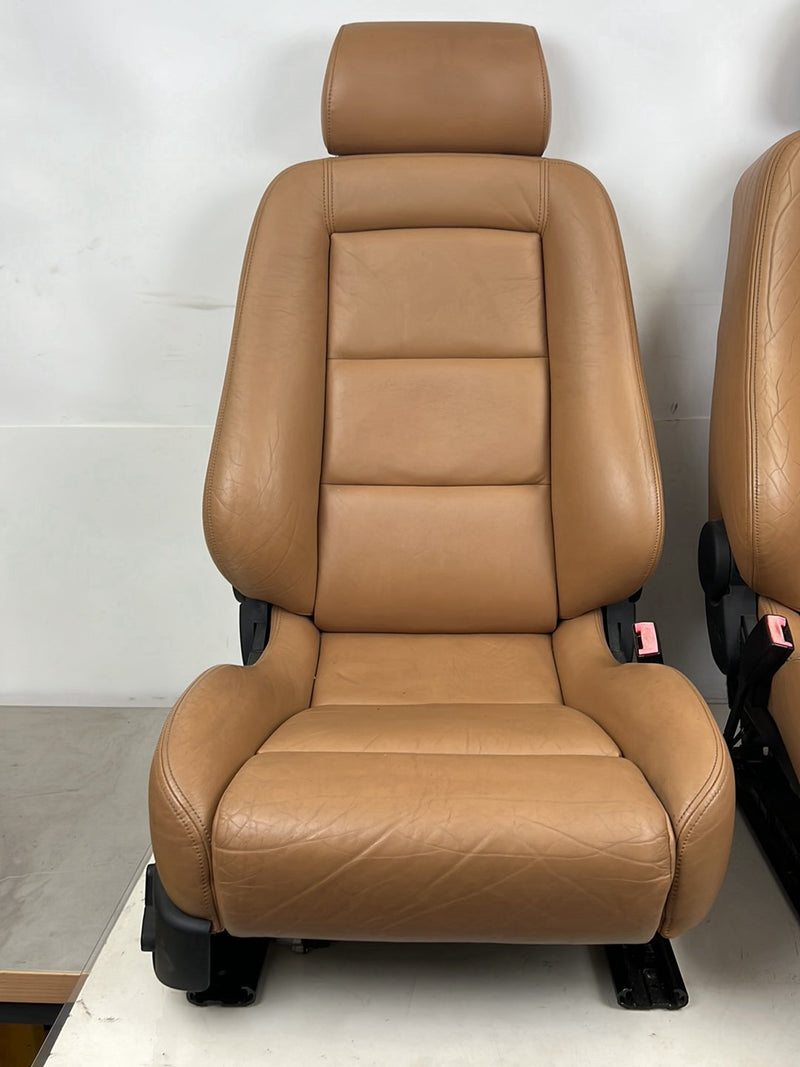 1996-2003 Audi S8 D2 A8 Front & Rear Recaro Caramel Leather Power Seat Set OEM #6384EM