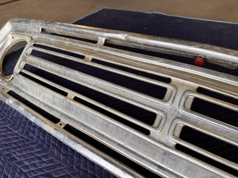 1972-1973 Dodge Truck Tin Front Grille D100 D200 Pickup Aluminum Trim OEM #4764E