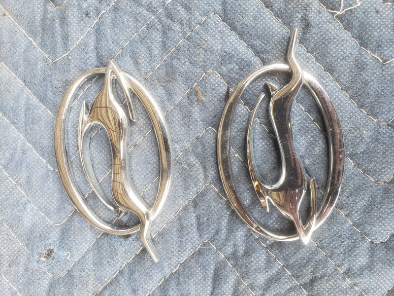 2000-2005 Chevy Impala LH & RH Emblem Badge Logo Pair Chrome OEM #2161CN