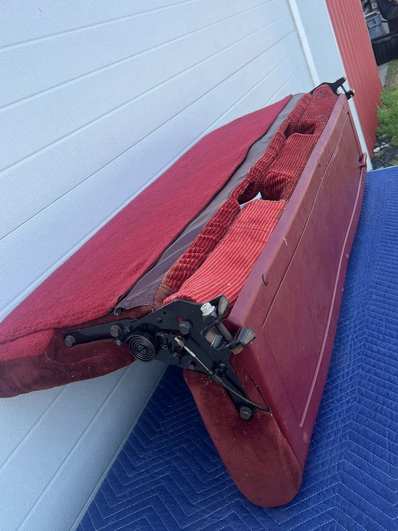 1988-1994 Chevy Silverado GMC Ext Cab Rear Bench Seat Two-Tone Maroon OE #5534EM