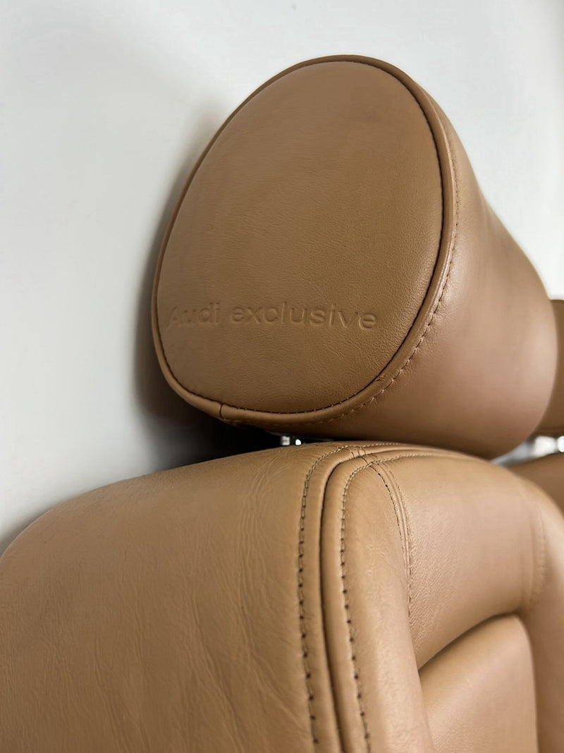 1996-2003 Audi S8 D2 A8 Front & Rear Recaro Caramel Leather Power Seat Set OEM #6384EM