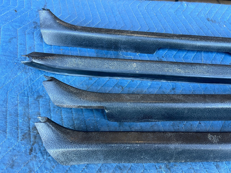 1986-1993 Volvo 240 244 Sedan Door Sill Scuff Trim Entry Black Set OEM #4388EM