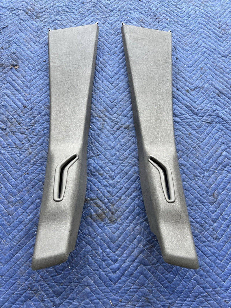 1993-1997 Volvo 850 850R Left & Right B Pillar Trim Charcoal Gray OEM #4437E
