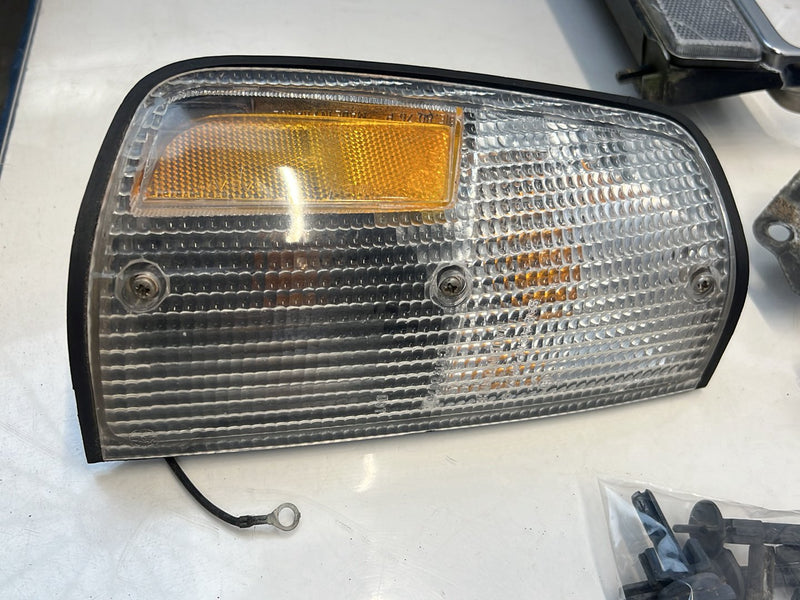 1975-1980 Volvo 244 240 Quad Headlight Set w/ Coffin Grille & Trim OEM #5294EM