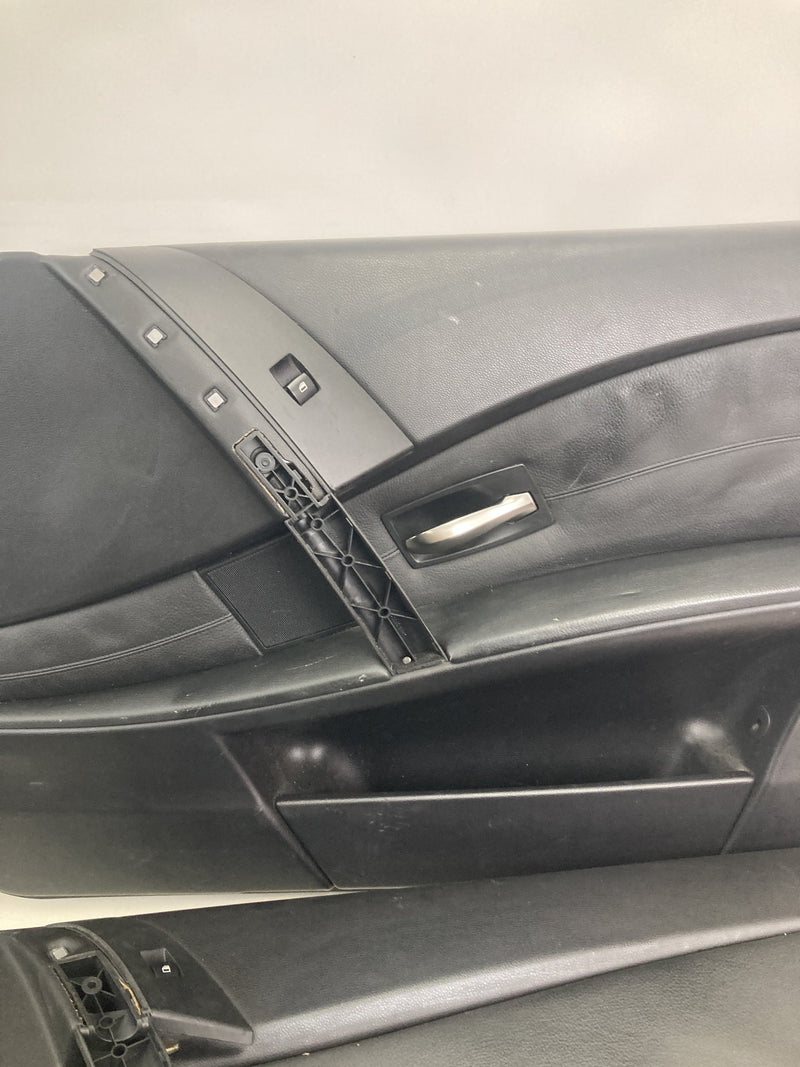 2003-2007 BMW 545i E60 Door Card Set of 4 Black Left Right OEM #4959M