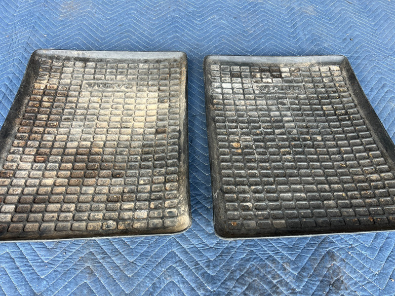 1986-1993 Volvo 240 245 Wagon Rear Left & Right Waffle Floor Mat Pair OE #4149EM