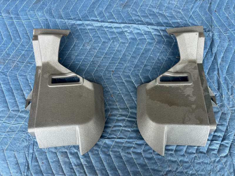 1989-1995 Volvo 740 940 Sedan Rear RH & LH Seat Belt Trim Pair Gray OEM #3776EM
