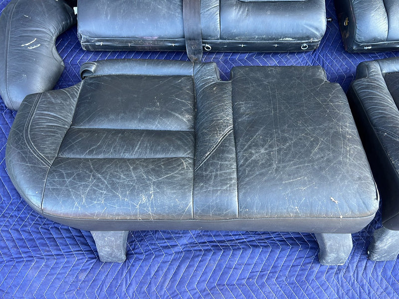 1993-1997 Volvo 850 Split Bench Rear Seat Assembly Gray Leather OEM