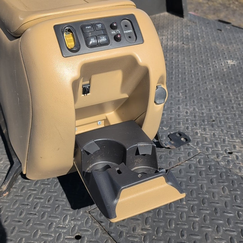 1999-2002 Chevrolet Silverado Center Console Assembly Tan Lid Mounts 15037198