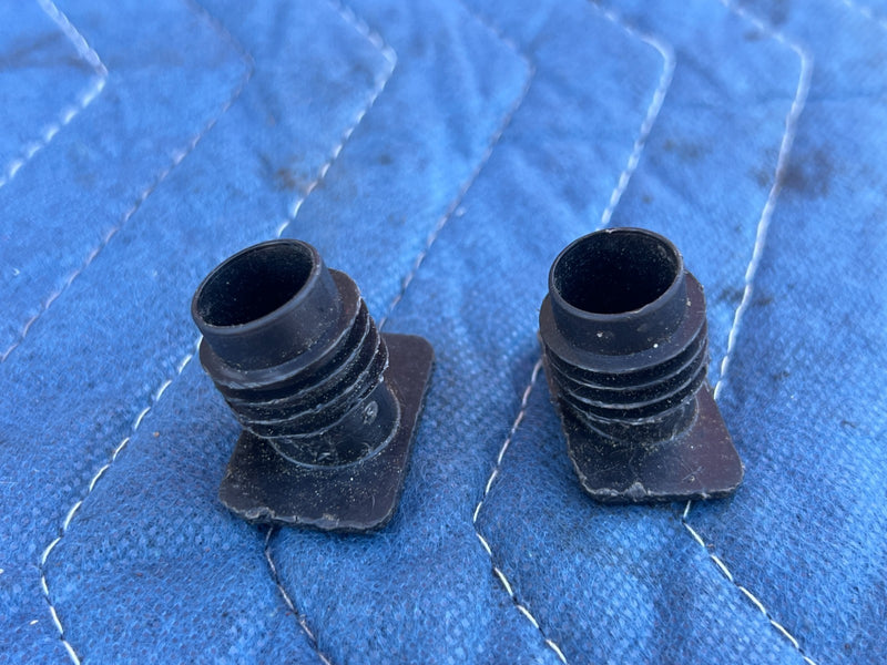 1986-1993 Volvo 240 244 Sedan Retaining Waffle Button Clip Black Pair OE #4316EM