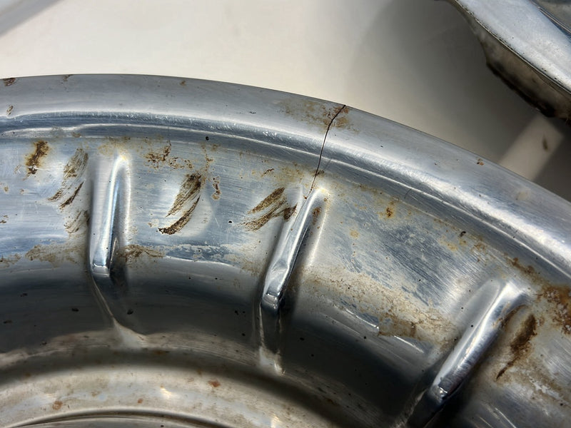 1956-1957 Cadillac Eldorado DeVille Sombrero 15 inch Hub Cap Pair OEM #5306EM