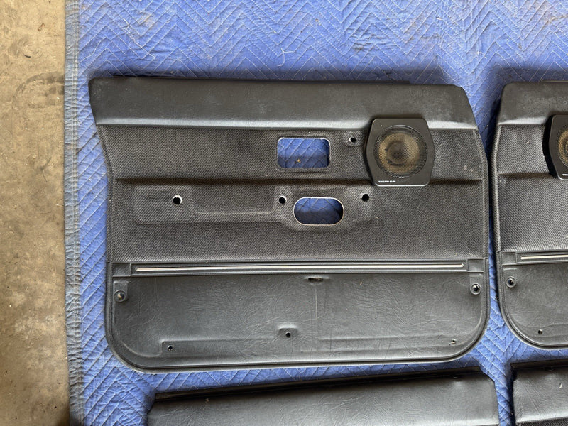 1989-1993 Volvo 240 244 Interior Door Card Panel Set Of 4 Gray Black OEM #4863E