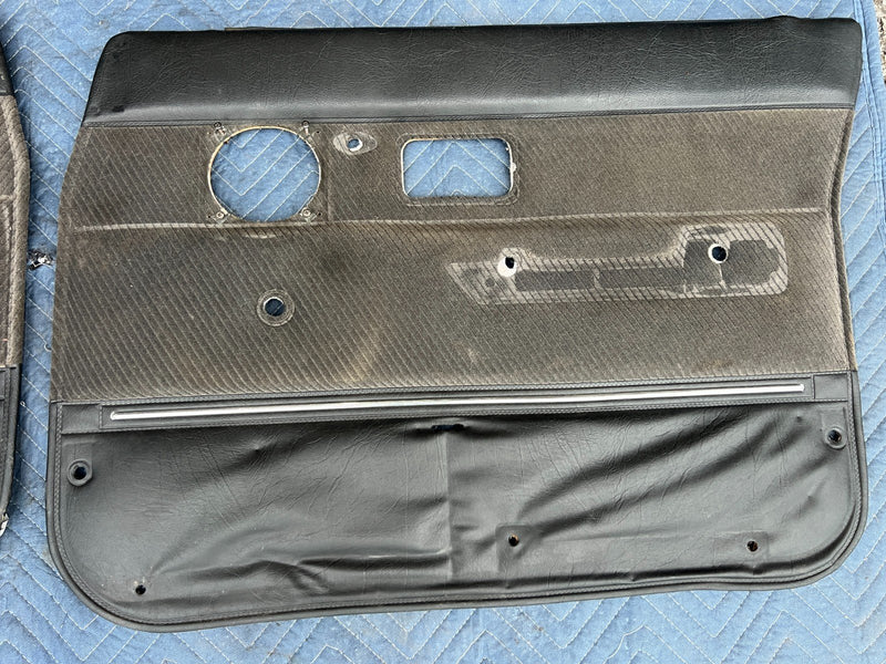1986-1993 Volvo 240 244 245 Interior Door Card Panel Set Gray Black OEM #4084EM