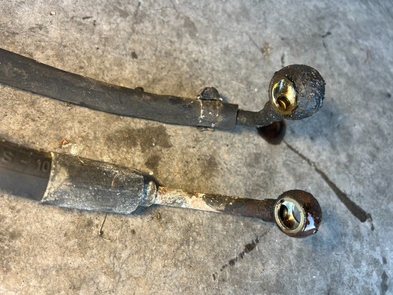 1984-1989 Volvo 740 760 Power Steering Oil Feed & Return Line Pair OEM #1585EM
