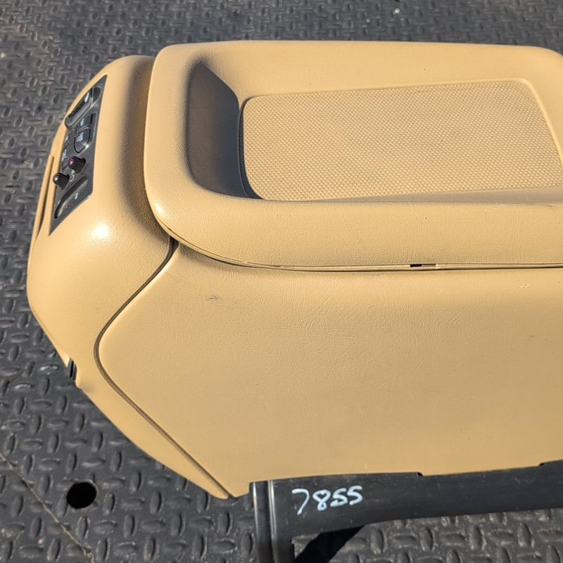 1999-2002 Chevrolet Silverado Center Console Assembly Tan Lid Mounts 15037198