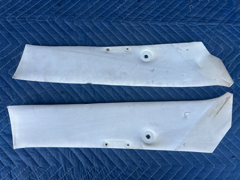 1967-1974 Volvo 140 142 Coupe Rear Right & Left C Pillar Trim White OEM #4916EM