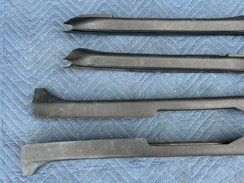 1986-1993 Volvo 240 244 Sedan Door Sill Scuff Trim Entry Black Set OEM #4221EM
