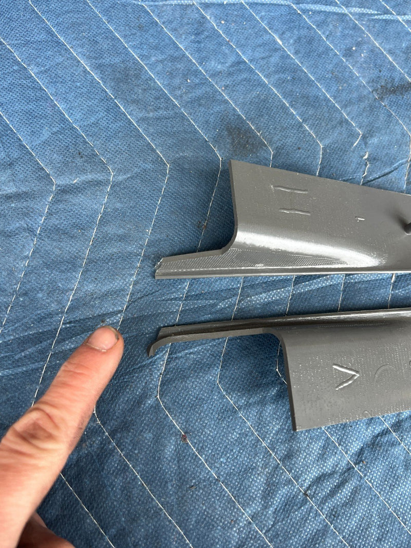 1989-1995 Volvo 740 940 Sedan Rear RH & LH Seat Belt Trim Pair Gray OEM #3776EM