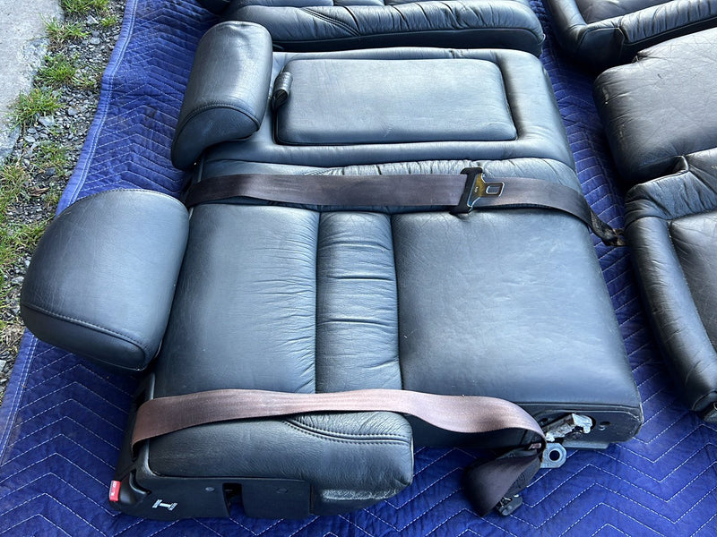 1993-1997 Volvo 850 Split Bench Rear Seat Assembly Gray Leather OEM