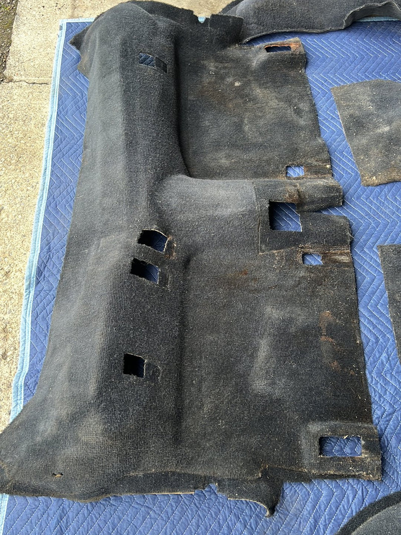 1990-1992 Volvo 740 745 940 Wagon Only Molded Carpet Set Black OEM #6001EM