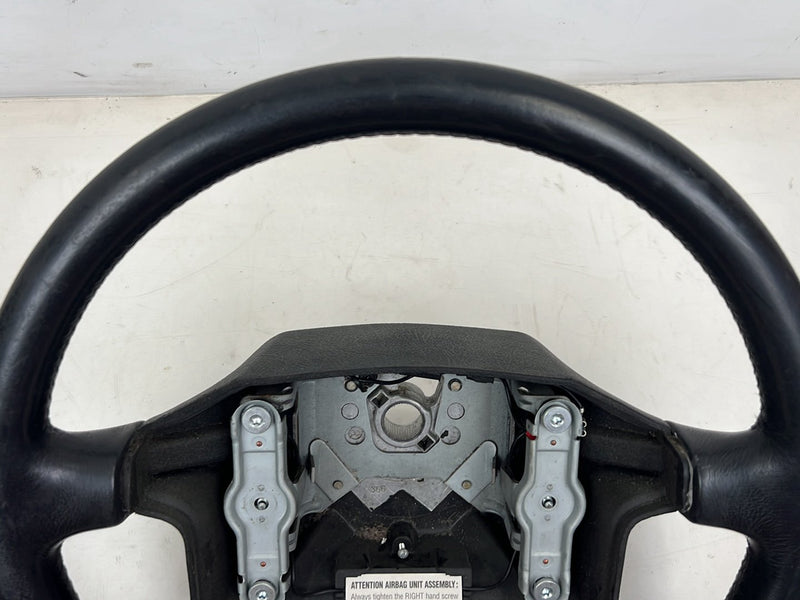 1993-1997 Volvo 850 Black Leather 4 Spoke Steering Wheel w/ Horn Button OEM