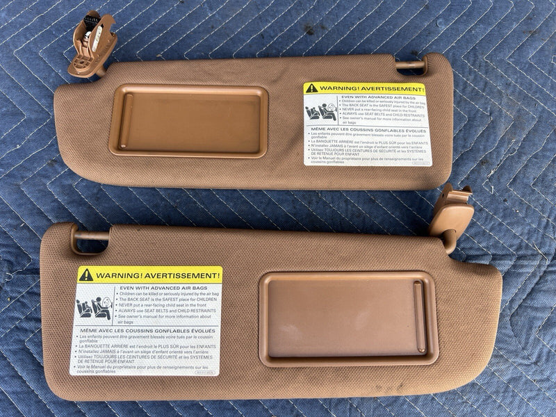 2005-2011 Audi A6 Sun Visor Shade Pair Tan Left & Right Sunvisor OEM #1ZJ