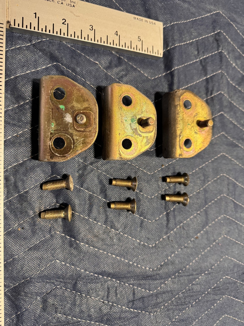 1986-1993 Volvo 240 244 Door Latch Catch Striker Plate Set of 3 OE #4521EM