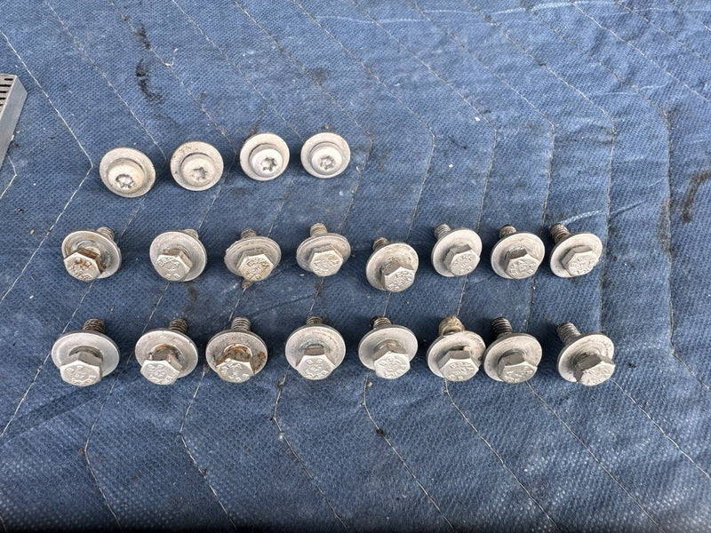 1986-1993 Volvo 240 244 245 Front Fender Bolts & Hardware Silver OEM #4931E