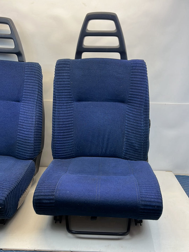 1975-1980 Volvo 244 240 Front Left & Right Seat Blue Cloth Pair OEM #5302EM