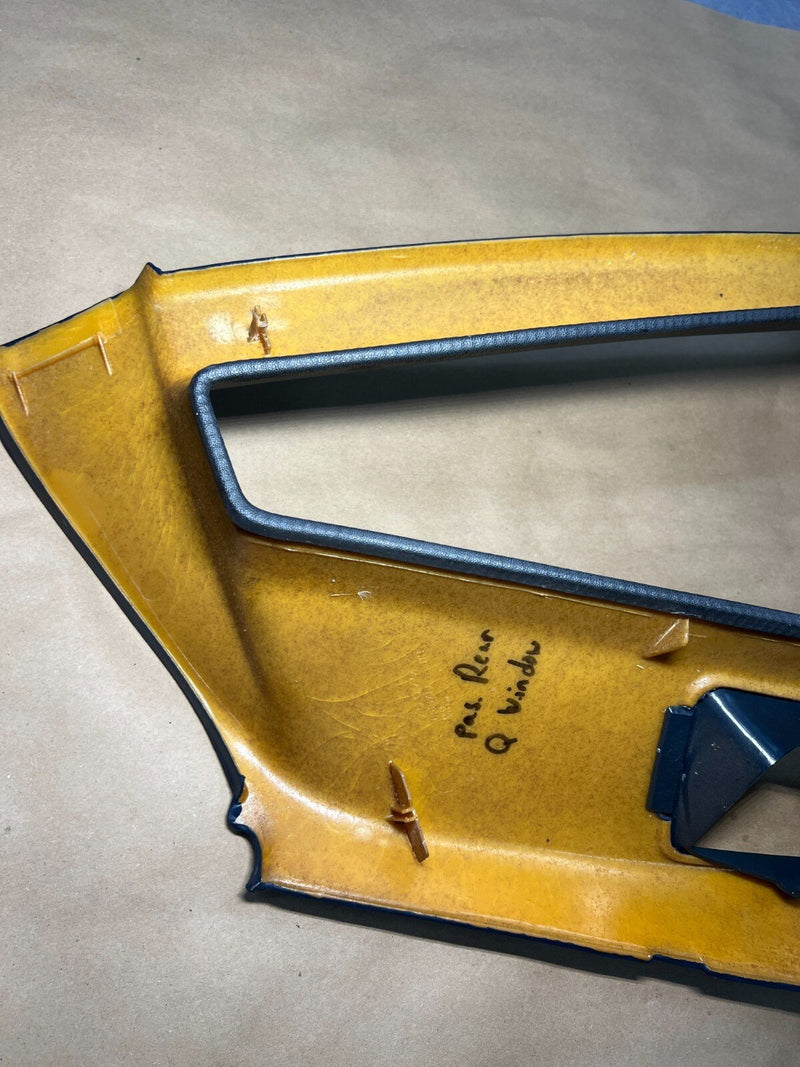 1984-1989 Volvo 740 760 Sedan Rear C Pillar Window Trim Dark Blue OEM #1552EM