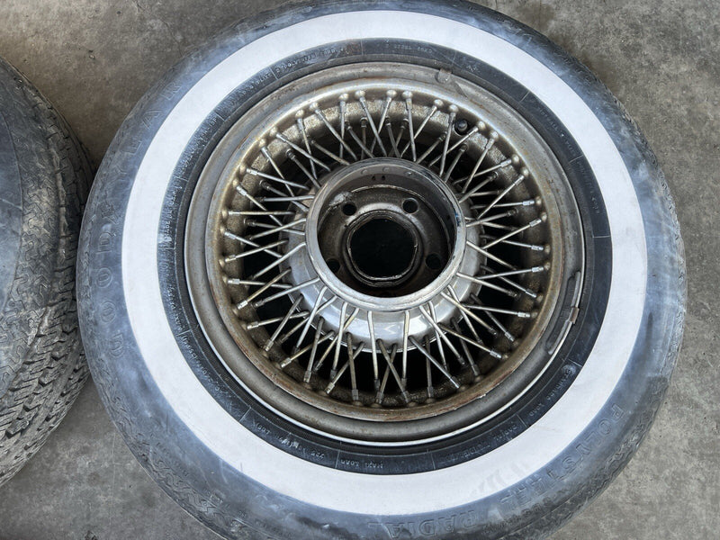 1980-1985 Cadillac Seville Set Of Rims Wheels Tires 15” Wire Spoke OEM #3314M