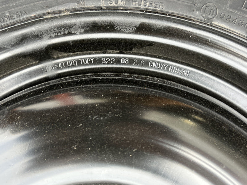 2008-2010 Nissan Rogue Spare Tire Emergency Donut Wheel