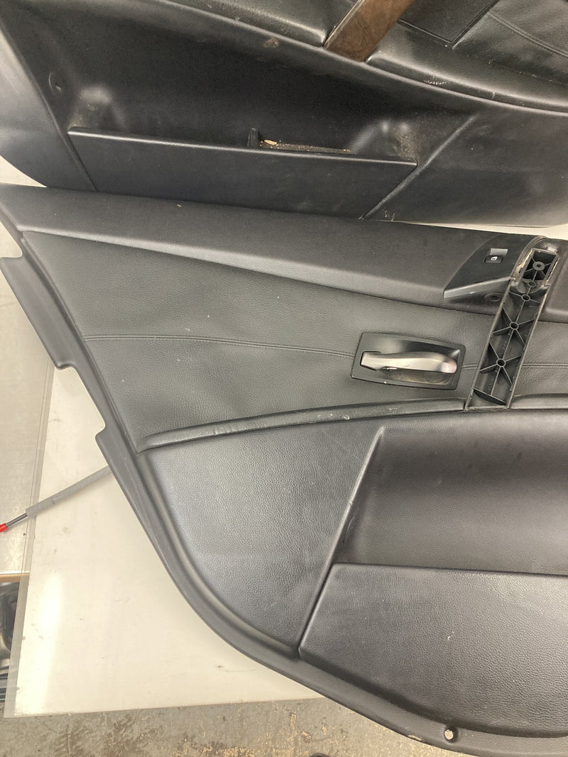 2003-2007 BMW 545i E60 Door Card Set of 4 Black Left Right OEM #4959M