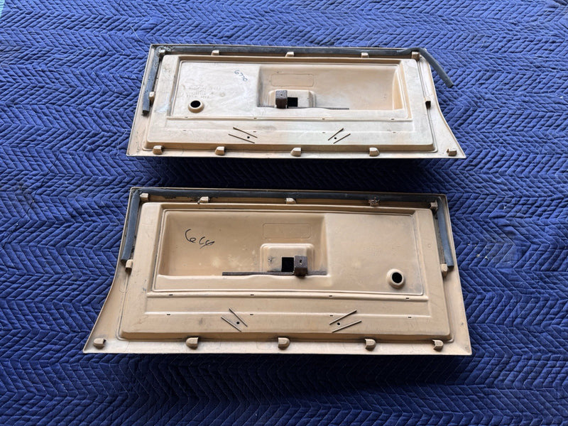 1981-1993 Dodge Truck Interior Door Card Panel Trim Pair Brown Pickup OEM #4766E