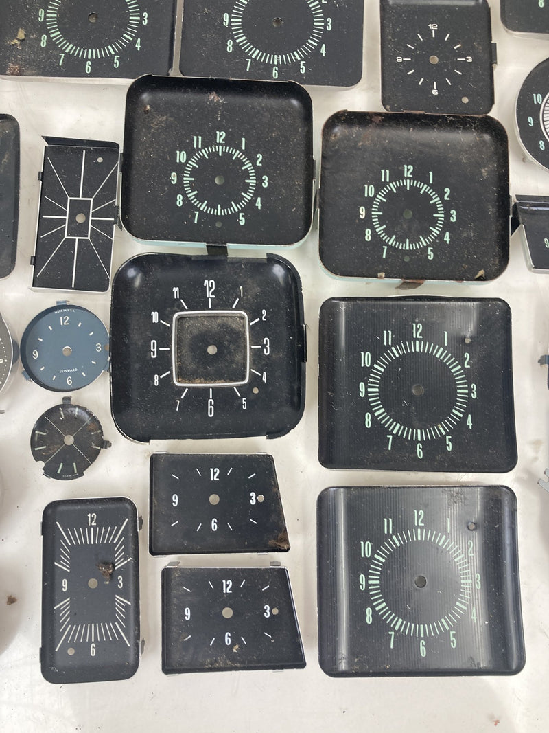 Lot of 50+ Automotive Clock Faces Steampunk Art Vintage OEM #5321M