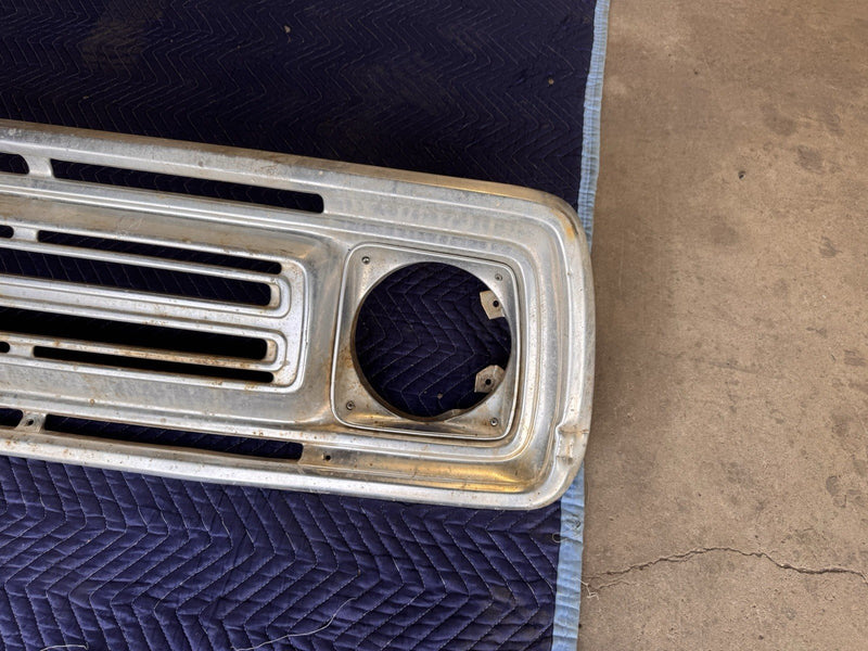 1972-1973 Dodge Truck Tin Front Grille D100 D200 Pickup Aluminum Trim OEM #4764E
