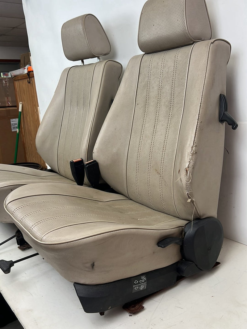 1984-1993 BMW 318i E30 Front Left & Right Bucket Seat Pair Beige OEM #6736EM