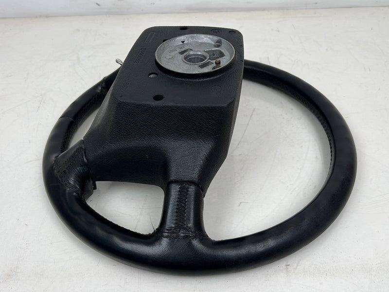 1993-1997 Volvo 850 Black Leather 4 Spoke Steering Wheel w/ Horn Button OEM