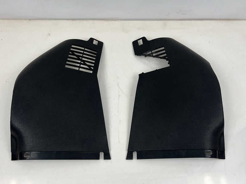 1975-1980 Volvo 244 240 Left &amp; Right Dash Kick Panel Trim Pair Black OEM #5290EM