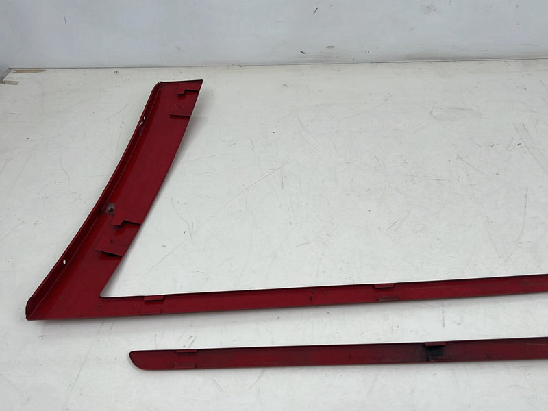 1993-1997 Volvo 850 Wagon Exterior Rear Side Window Trim Pair Red OEM