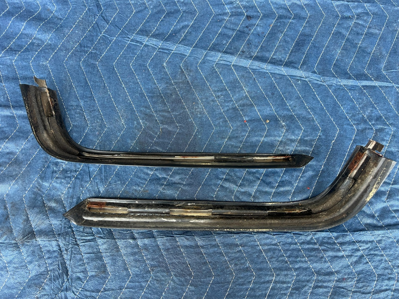 1986-1993 Volvo 240 244 245 Front Right & Left Bumper Trim Chrome Set OE #4455EM