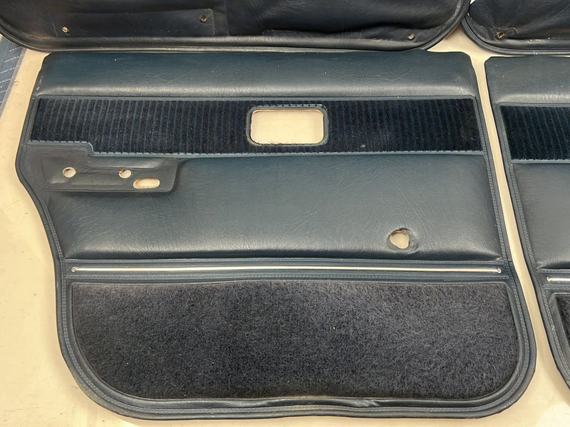 1975-1980 Volvo 244 240 Door Card Trim Panel Blue Set of 4 OEM #5303EM