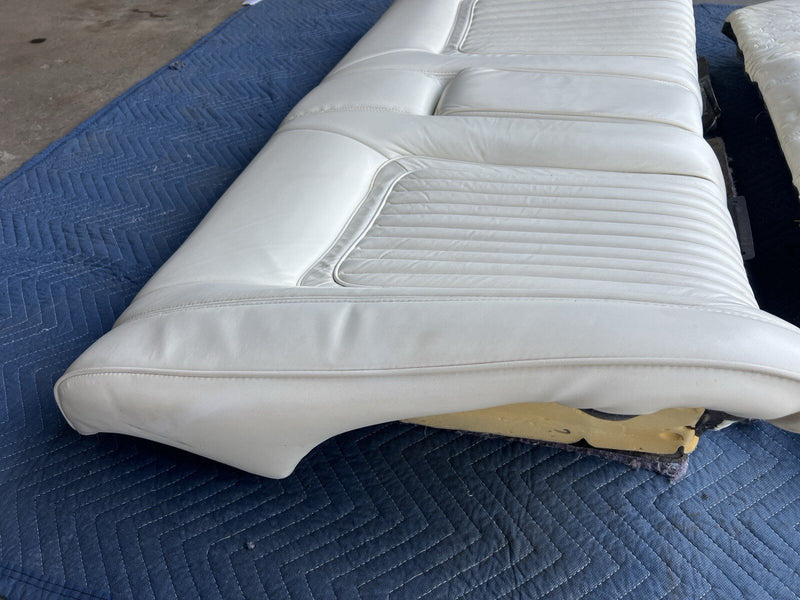 1980-1985 Cadillac Seville Rear Bench Seat White Upper & Lower Cushion OE #3345M